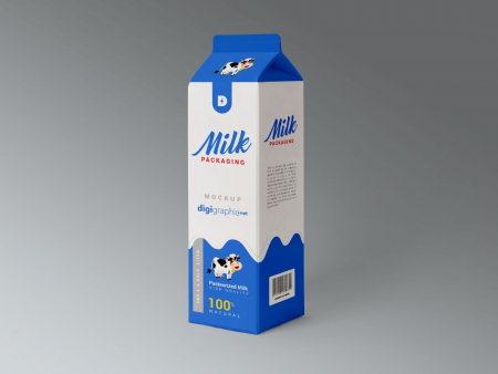 دانلود طرح موکاپ بسته بندی شیر پاکتی