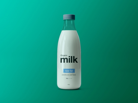 دانلود طرح موکاپ بطری شیر