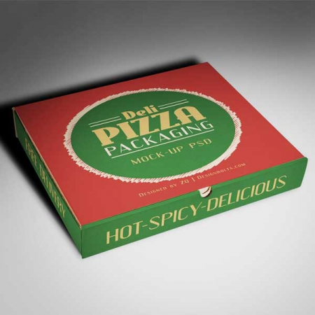 دانلود طرح موکاپ جعبه پیتزا