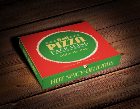 دانلود طرح موکاپ جعبه پیتزا
